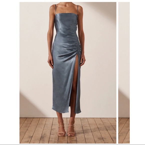 COPY - Shona Joy NWT Blue Midi Dress - size 4 - Picture 1 of 8